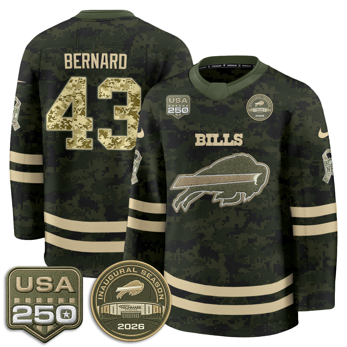 BUF 2026 Salute To Service Edition Hockey Jersey - Printed