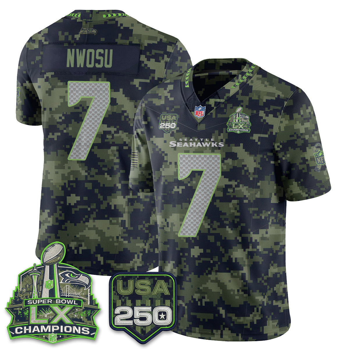 Seattle Seahawks 2026 Salute to Service Edition Vapor Jersey - Stitched