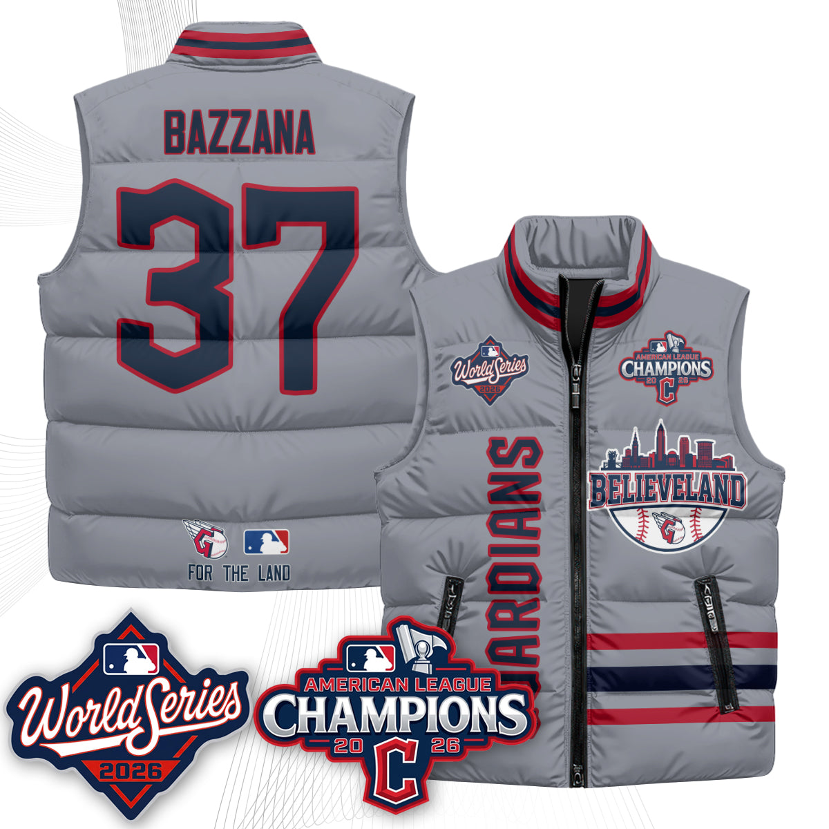 CLE 2026 AL Champions Puffer Vest - Printed
