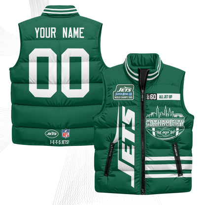 NYJ Gotham City Custom Puffer Vest - Printed
