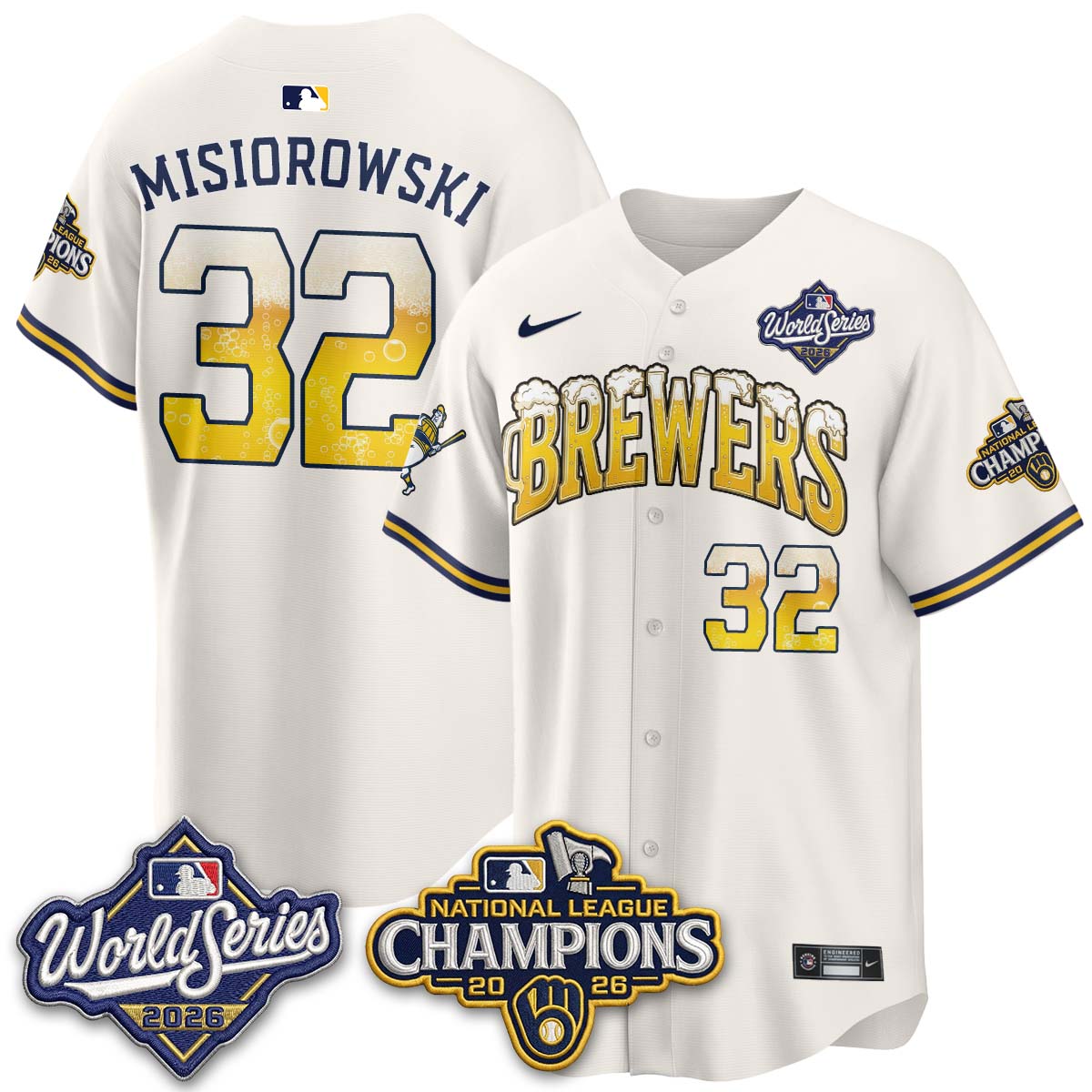 MIL "Pitcher & Pint" 2026 NL Champions Vapor Jersey - Stitched
