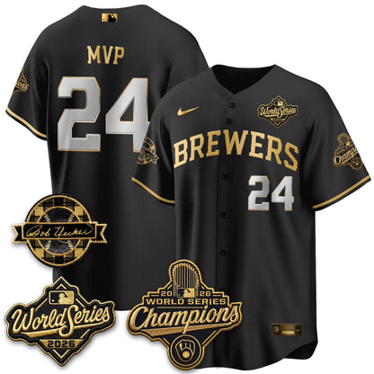 MIL 2026 WS Champions - Bob Uecker Patch Vapor Jersey - Stitched