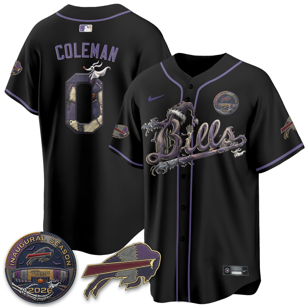 BUF 2026 Nightmare Edition Vapor Baseball Jersey - Stitched
