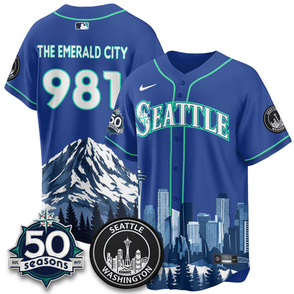 Seattle Mariners City Edition Vapor Jersey - Printed