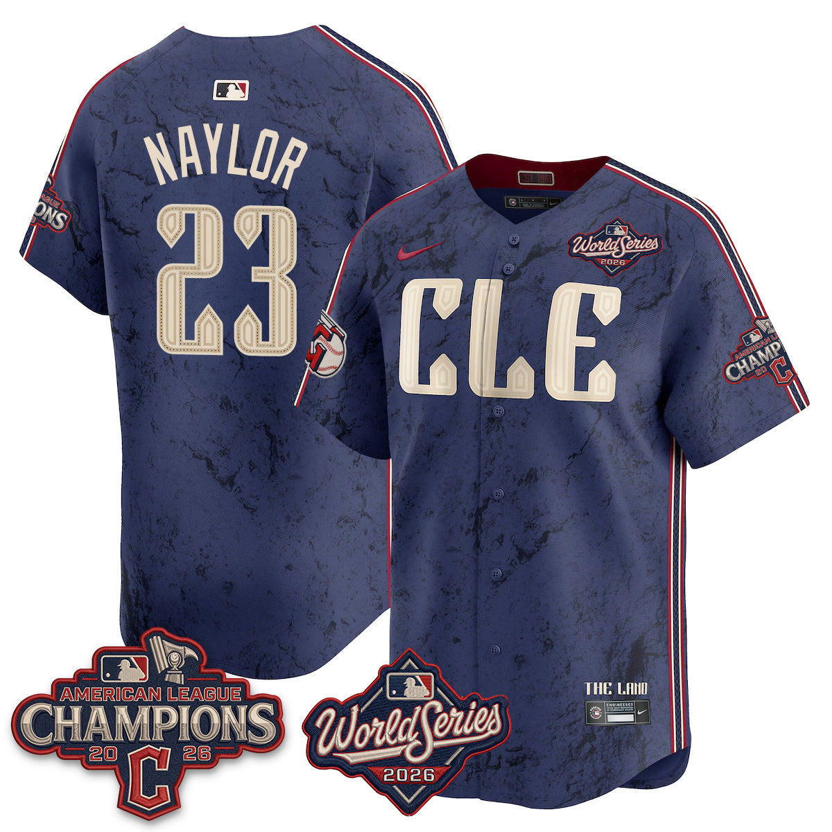 CLE 2026 AL Champions Vapor Jersey - Stitched