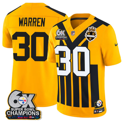 PIT 6X Champs Throwback V2 Vapor Jersey - Stitched