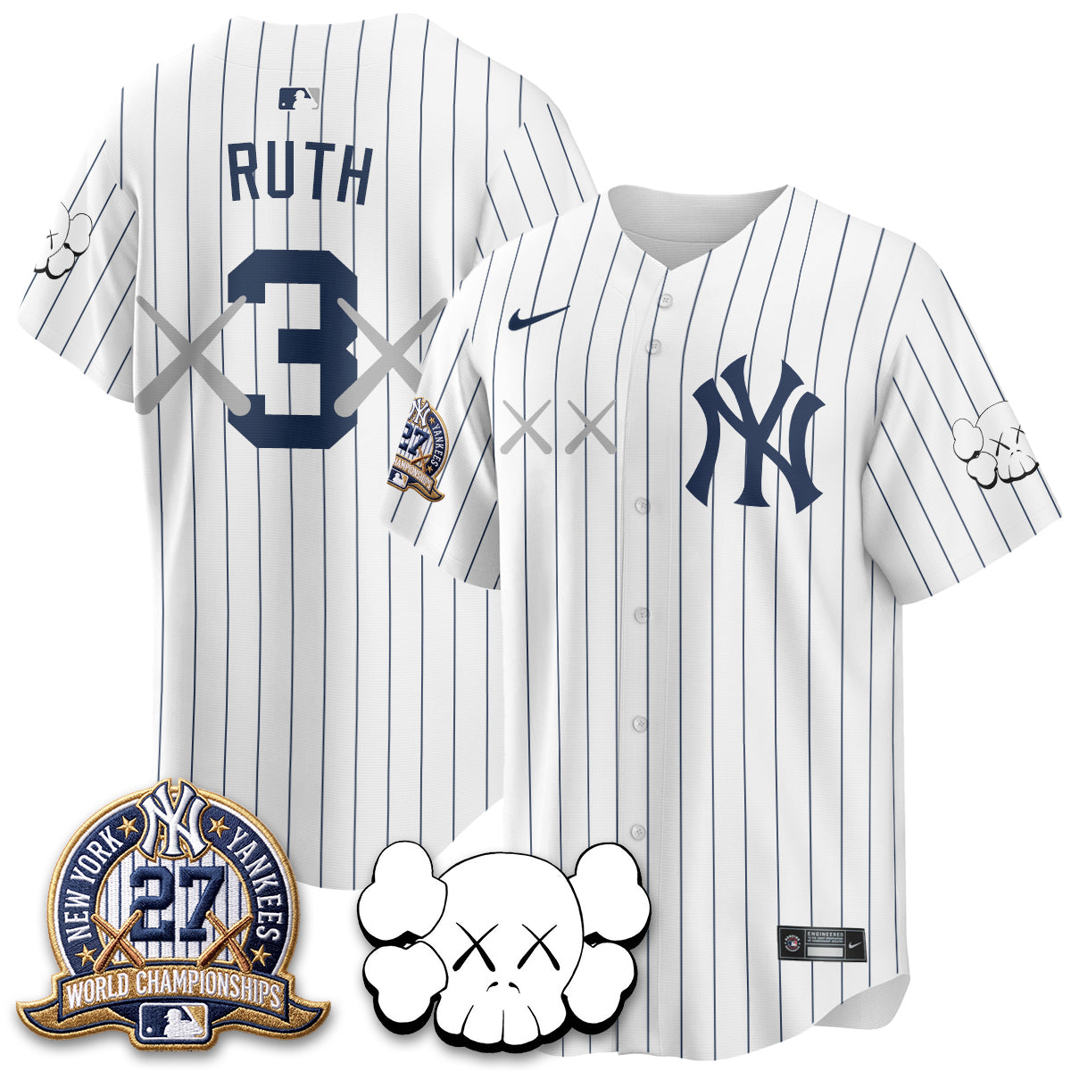 New York Yankees x KAWS Edition Vapor Jersey - Stitched