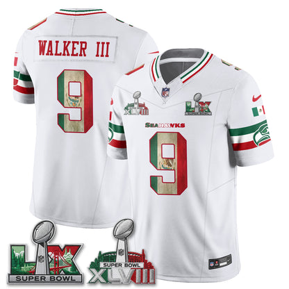 Seattle Seahawks Mexico Edition Vapor Jersey V1- Stitch