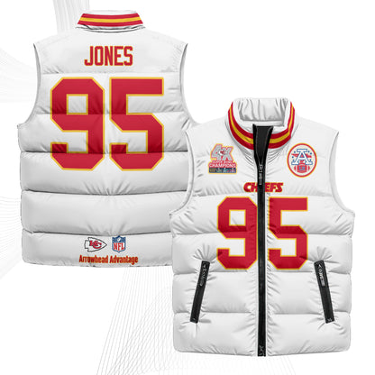 Kansas City Chiefs 4X Champs Gold Edition Puffer Vest - Printed