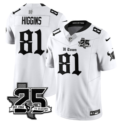HOU 25th Seasons in 2026 Gothic Vapor Gold Edition Limited Jersey - All Stitched