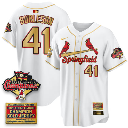 STL Springfield's Championship Gold Limited Jerseys - Stitched