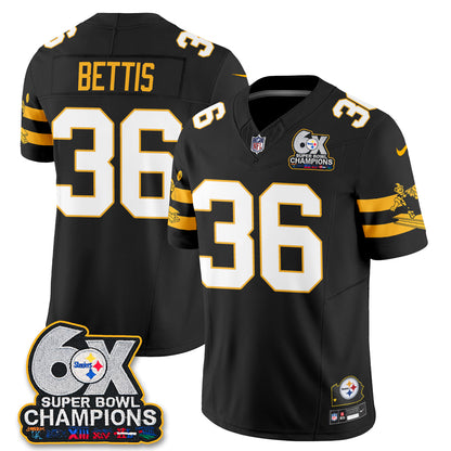 PIT 6X Champs Throwback V2 Vapor Jersey - Stitched