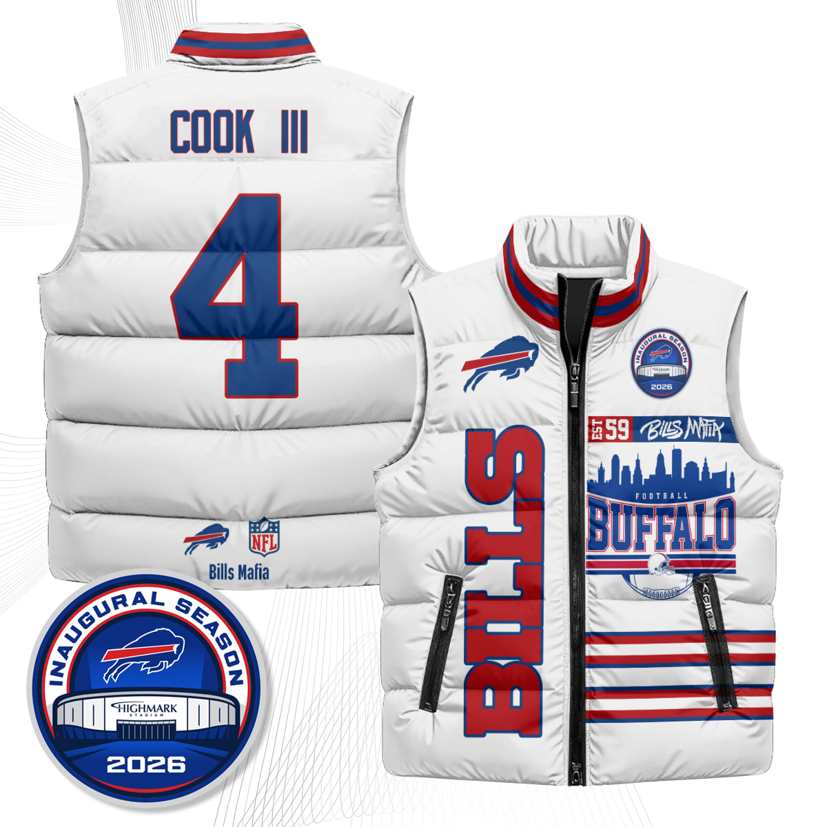 BUF "Mafia" Edition Puffer Vest - Printed
