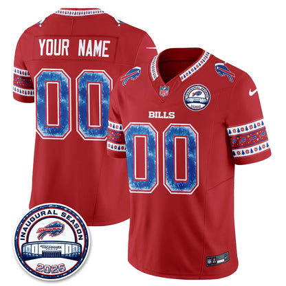 Buffalo Bills Xmas Edition Vapor Custom Jersey - Stitched