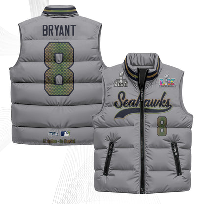 Seattle Seahawks S.Bowl Champs Puffer Vest - Printed