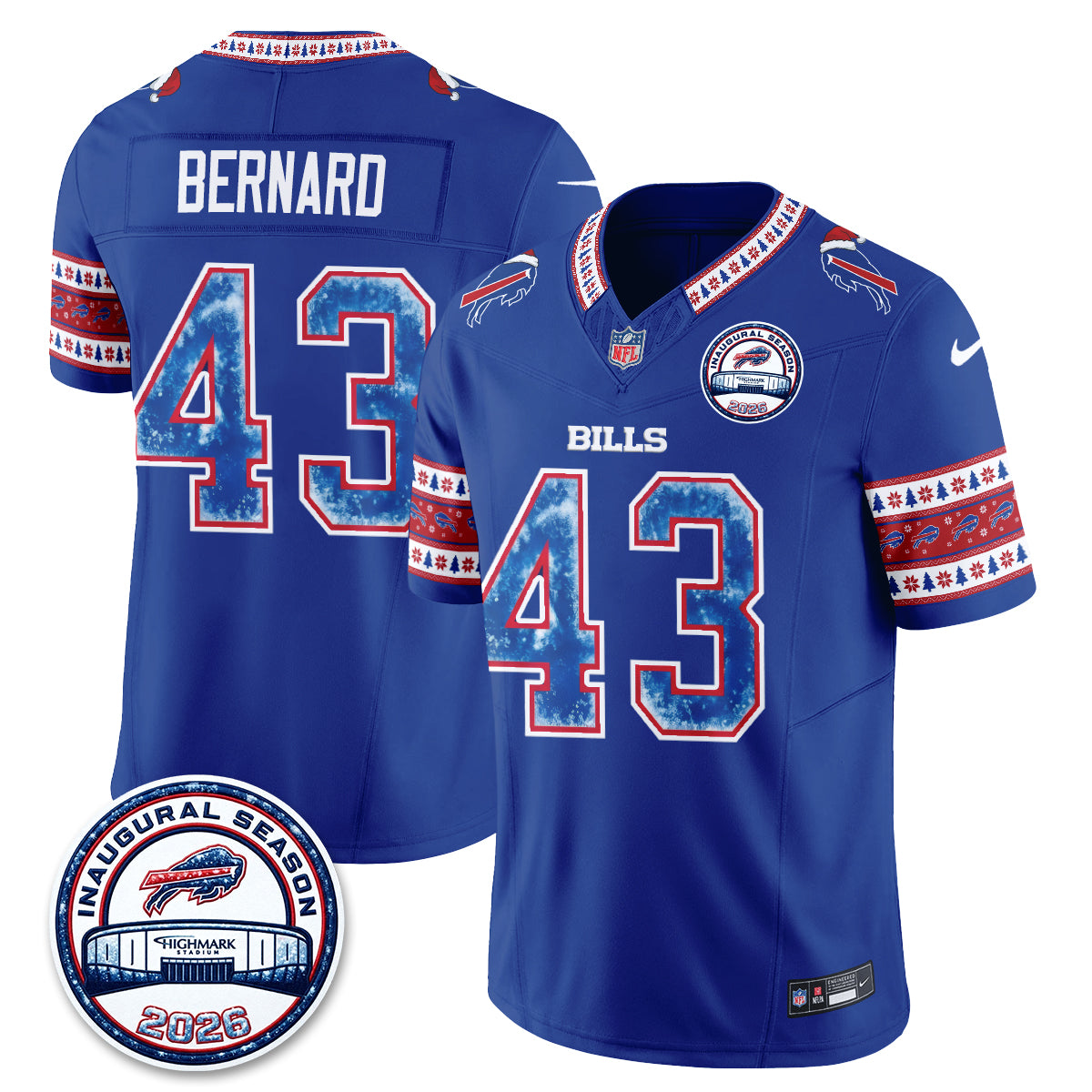 Buffalo Bills Xmas Edition Vapor Jersey - Stitched