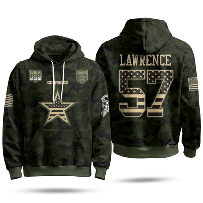 DAL 2026 Salute To Service Edition Pullover Hoodie - Printed