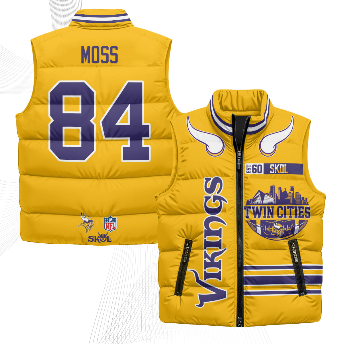 MIN Twin City Puffer Vest - Printed
