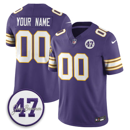 MIN Joey Browner Thank You For Memories - 1960 – 2026 Football Vapor Limited Custom Jersey - All Stitched