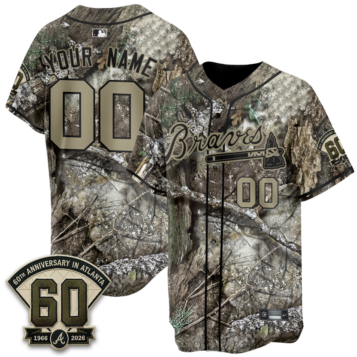 Atlanta Braves 2026 Hunting Edition Vapor Custom Jersey - Stitched
