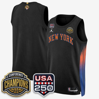 New York Knicks 2026 NBA Eastern Conference Champions City Edition Jersey V2- Stitched