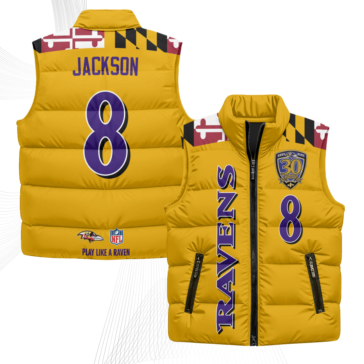 BAL Maryland Puffer Vest - Printed