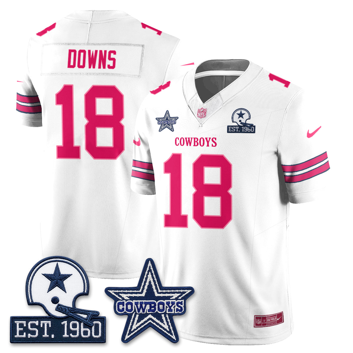 DAL Breast Cancer Awareness Edition Vapor Jersey - Stitched