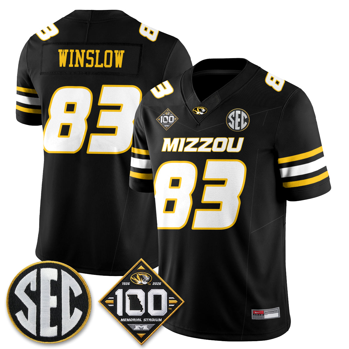 MIZZ 100th Anniversary of Memorial Stadium Vapor Jersey - Stitched