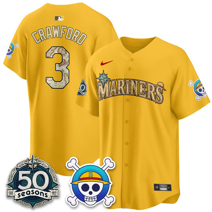 Seattle Mariners OP Japanese Cartoon Vapor Limited Jersey - Printed