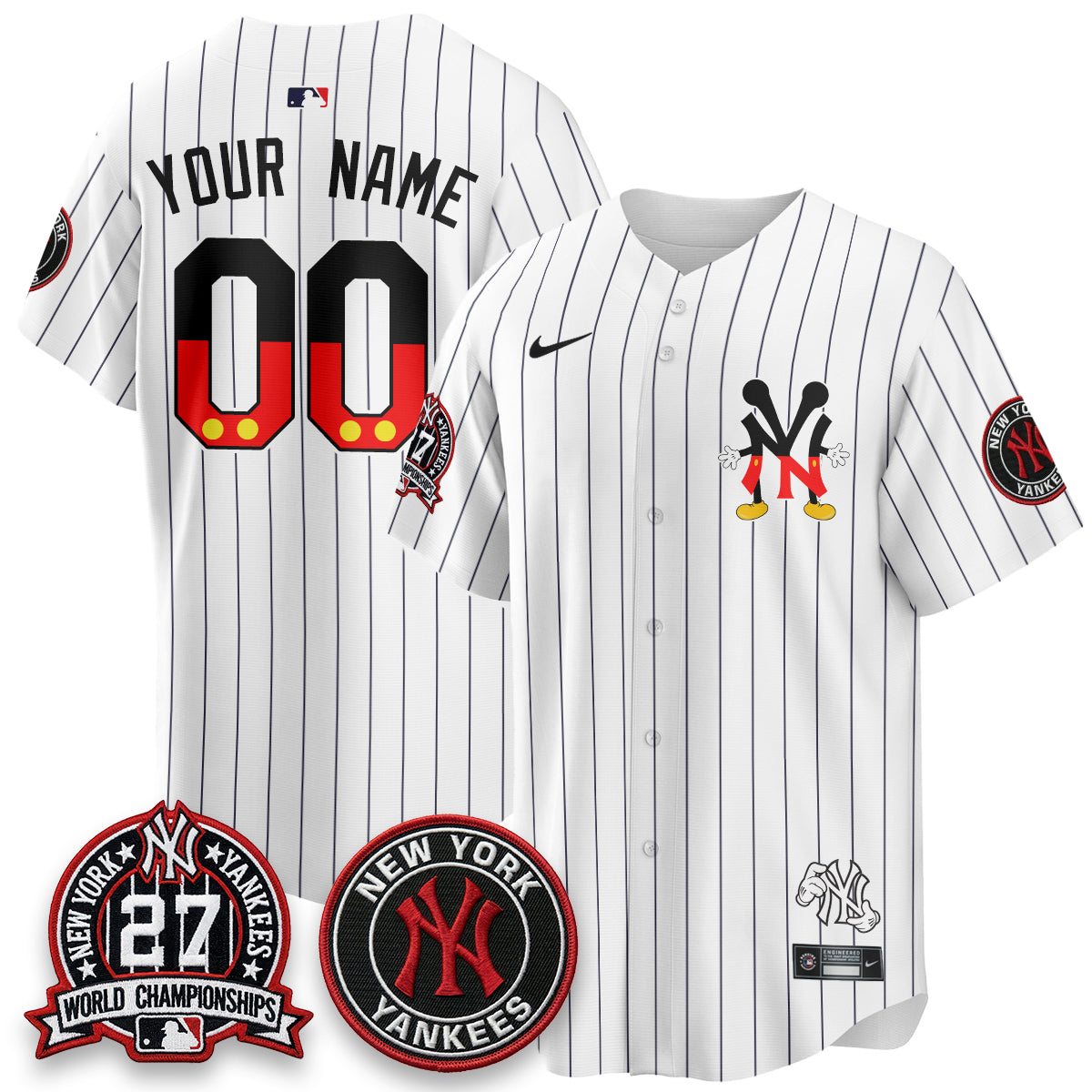 New York Yankees x Mouse Vapor Limited Custom Jersey - Stitched