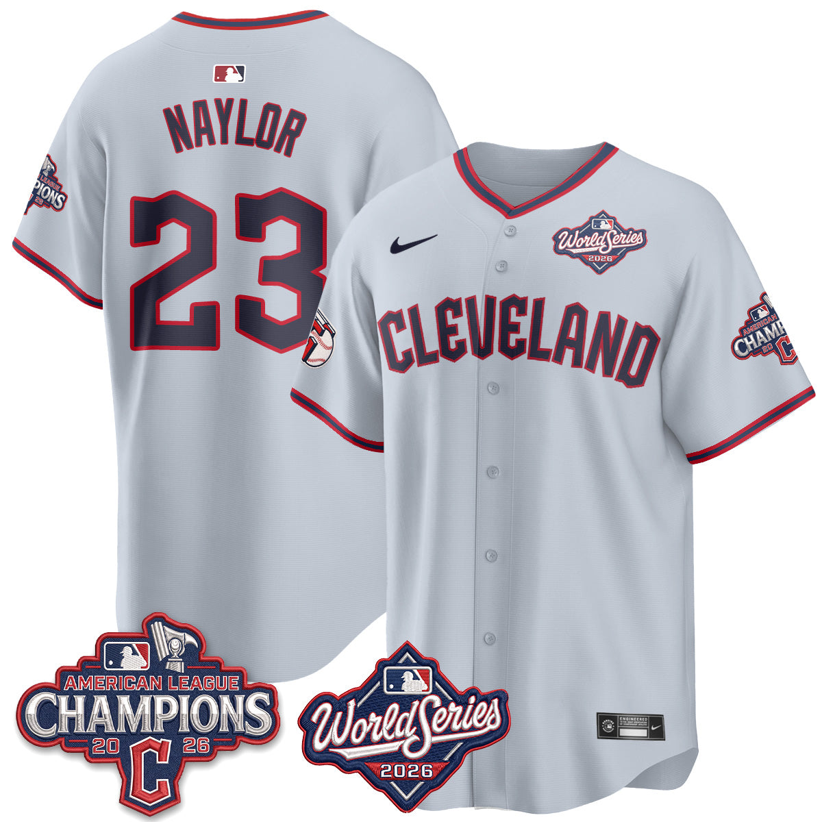 CLE 2026 AL Champions Vapor Jersey - Stitched