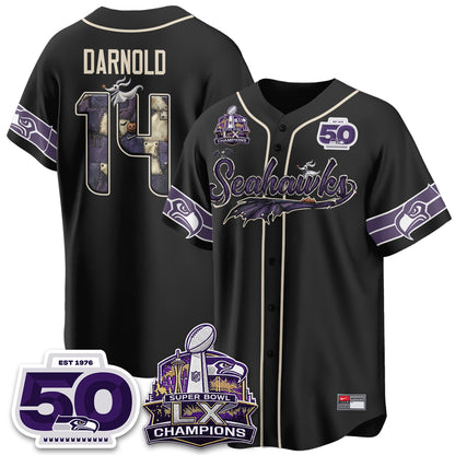 Seattle Seahawks 2026 Nightmare Edition Vapor Baseball Jersey - Stitched