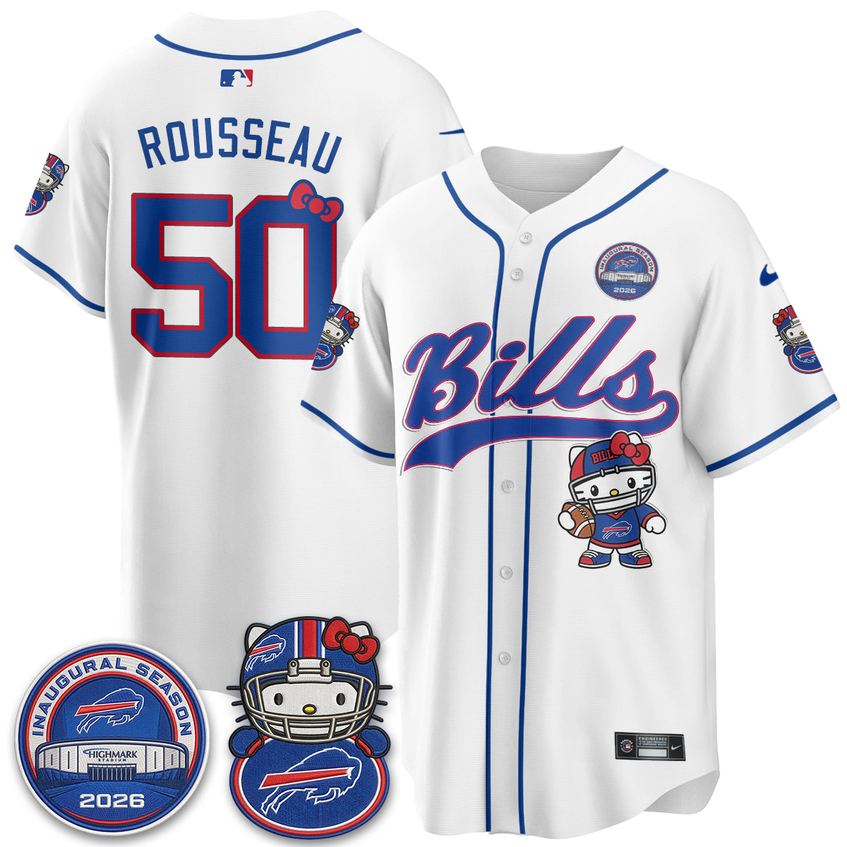BUF x Meow  Vapor Baseball Jersey - Stitched