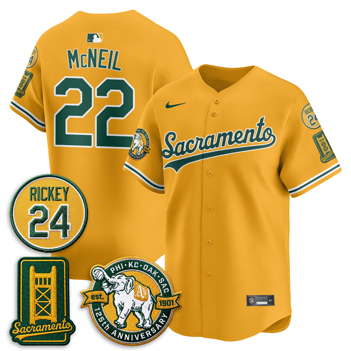 OAK 2026 Alternate Sacramento - Celebrating 125 Years -  Limited Vapor Jersey - All Stitched