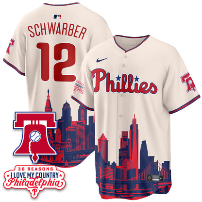 Philadelphia Phillies "26 Reasons I Love My Country" Edition Vapor Jersey - Stitched