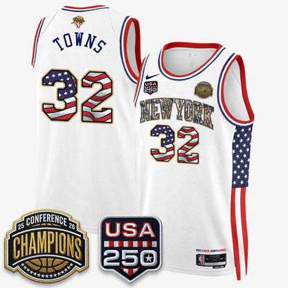 New York Knicks 2026 NBA Eastern Conference Champions x Fourth of July Vapor Jersey - Stitched
