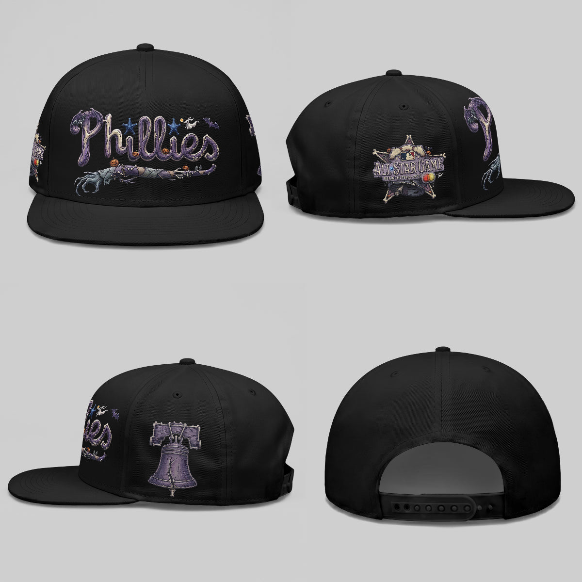 Philadelphia Phillies Nightmare Snapback Cap - Printed