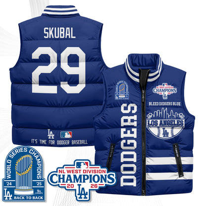 LAD "Bleed Blue" Puffer Vest - Printed