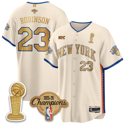 New York Knicks Champions Night Baseball Vapor Jersey - Stitched