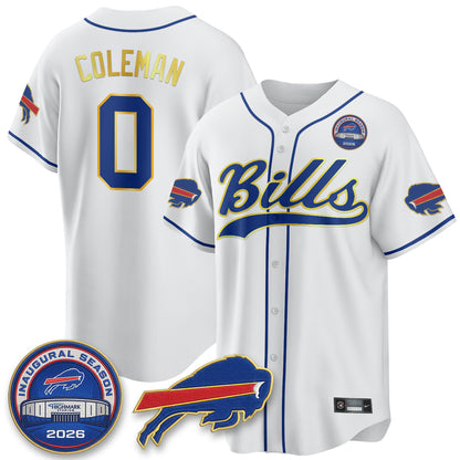 Buffalo Bills 2026 Gold Trim Baseball Edition Vapor Jersey - Stitched