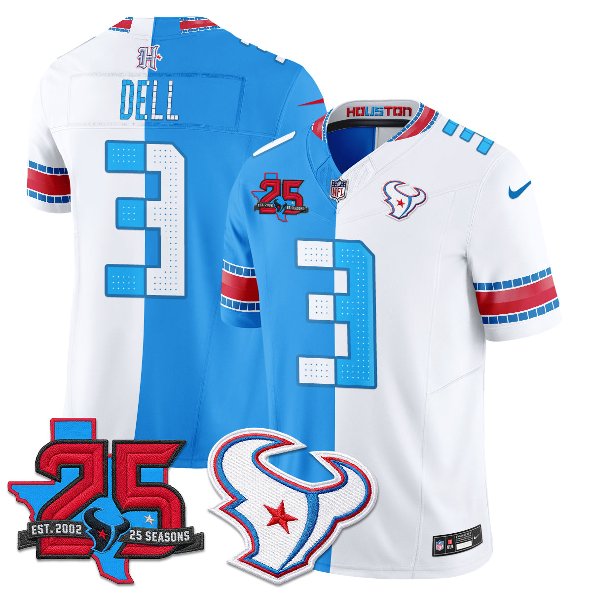 HOU 2026 Rivalries Split Vapor Jersey - Stitched