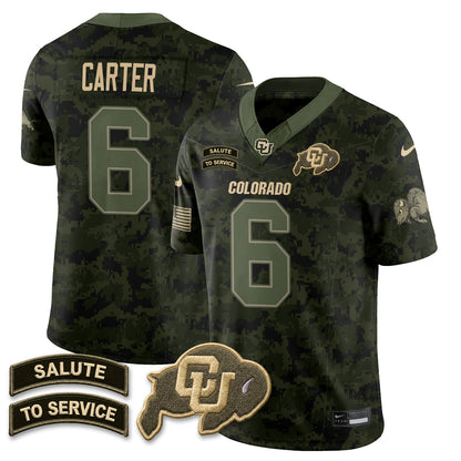 Colorado Buffaloes 2026 Salute to Service Vapor Jersey - Stitched