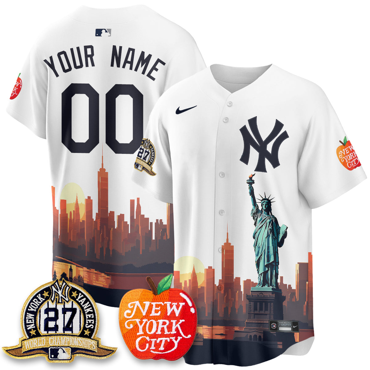 New York Yankees City Edition Vapor Custom Jersey - Stitched
