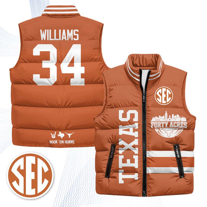 TEX "Forty Acres" Puffer Vest - Printed