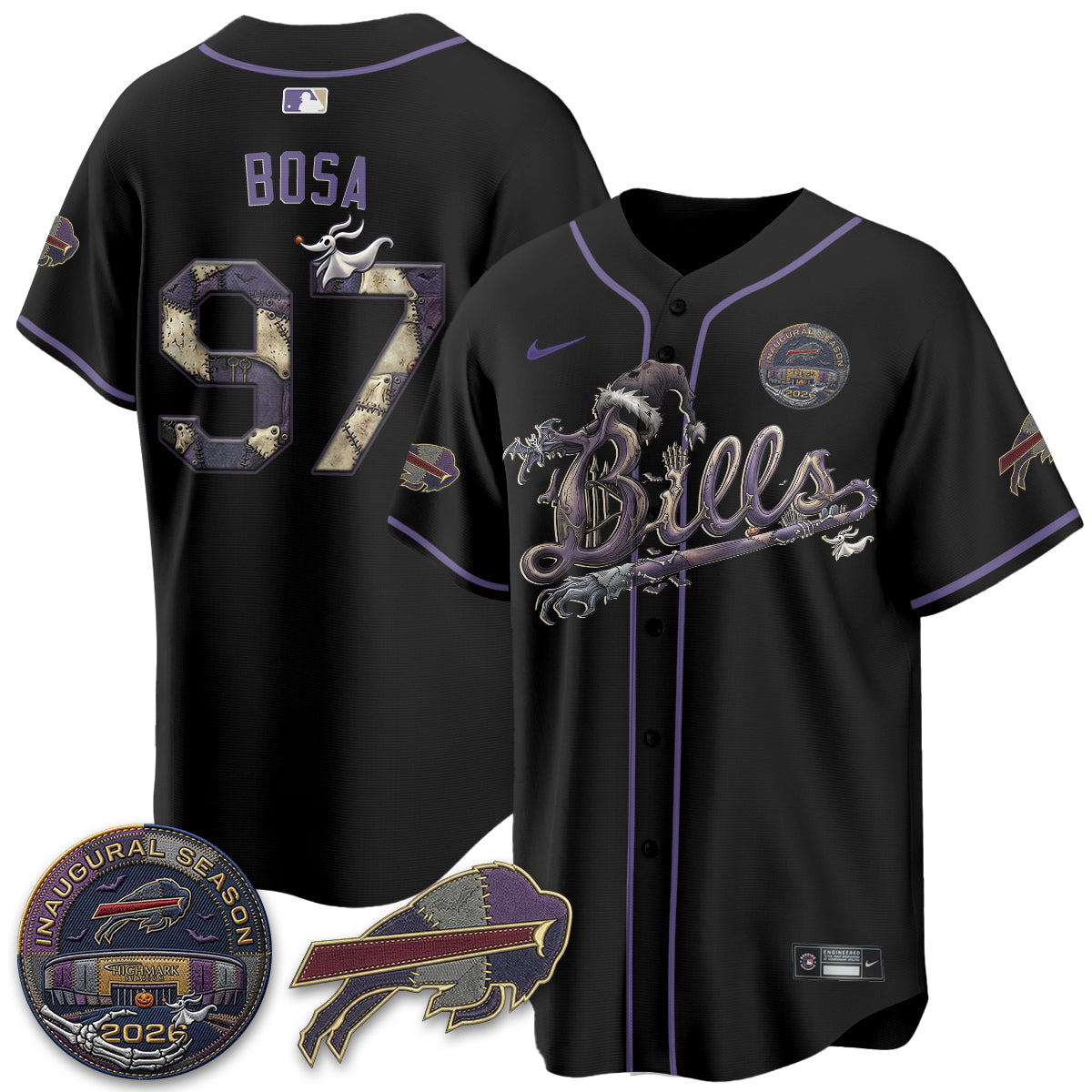 BUF 2026 Nightmare Edition Vapor Baseball Jersey - Stitched