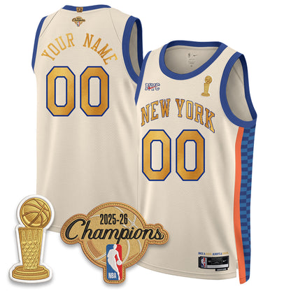 New York Knicks Champions Night Custom Vapor Jersey - Stitched