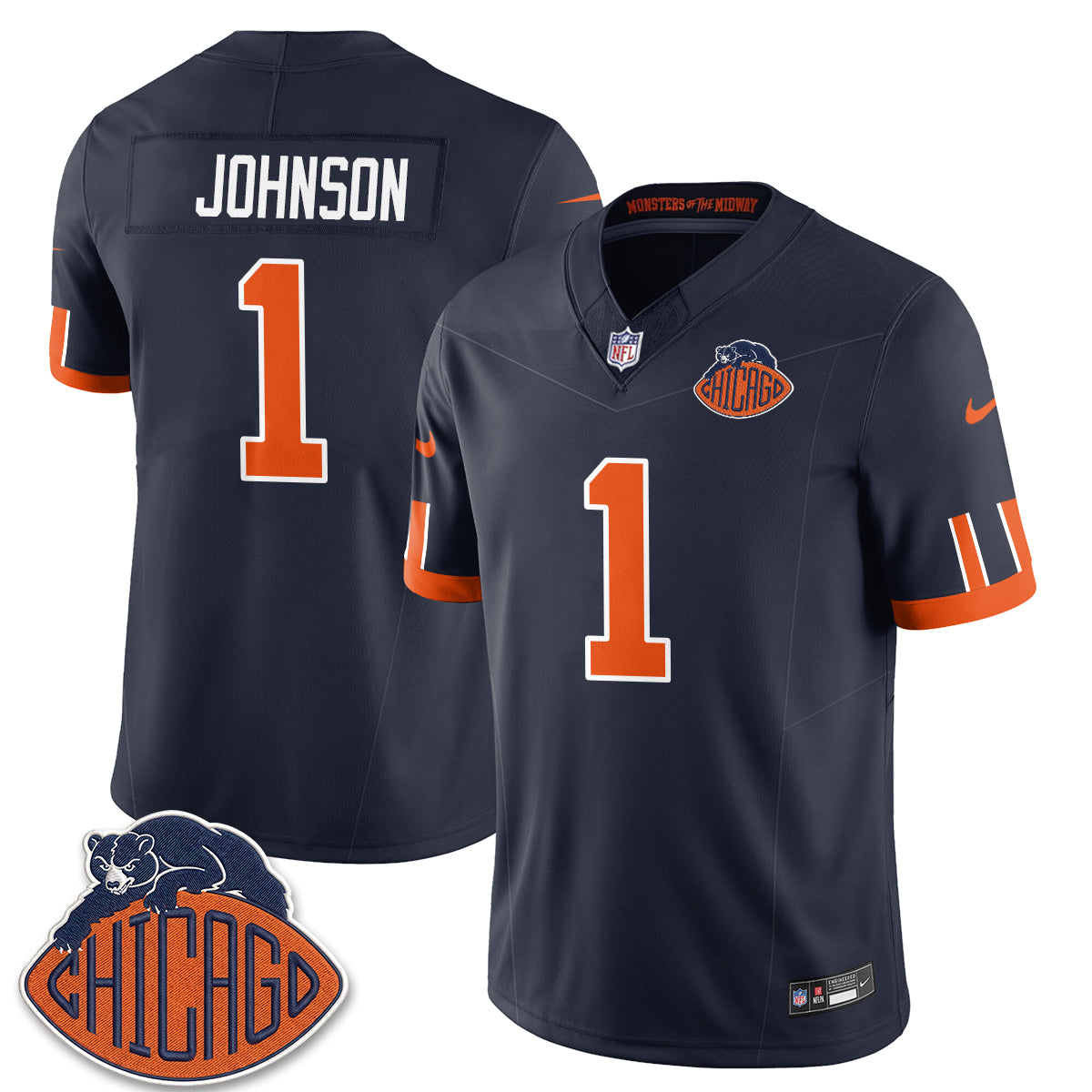 Chicago Bears 2026 Rivalries Vapor Jersey - Stitched