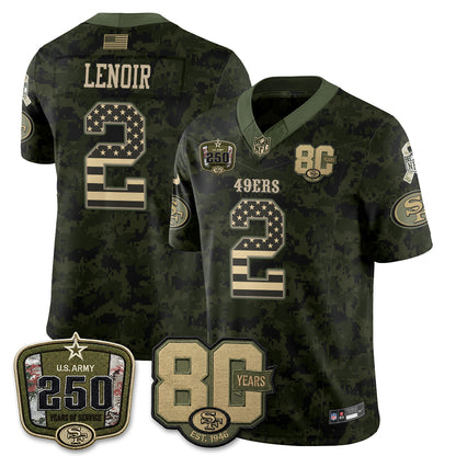 San Francisco 49ers 2026 Salute to Service Edition Vapor Jersey V2- Stitched