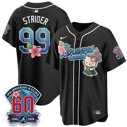 Atlanta Braves x Meow Aloha Spirit Vapor Jersey - Stitched