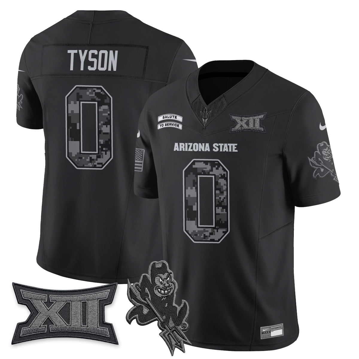 Arizona State Sun Devils 2026 Salute to Service Vapor Jersey - Stitched